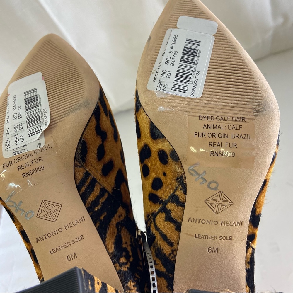 NEW Antonio Melani Shahn Calf Hair Heel Booties - Picture 5 of 10